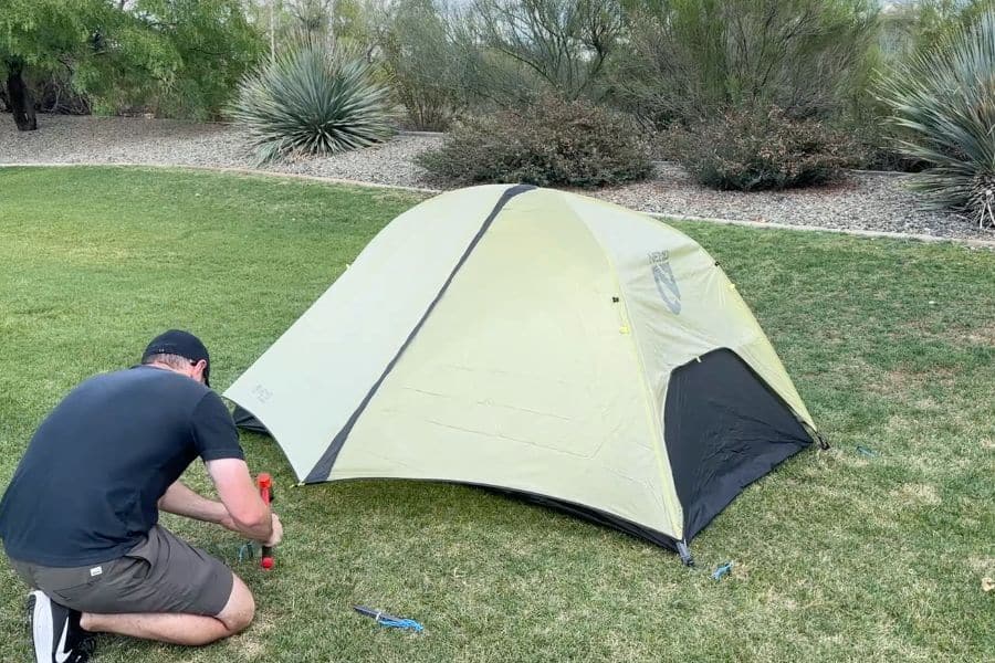 A fly-only pitch is not possible with this design