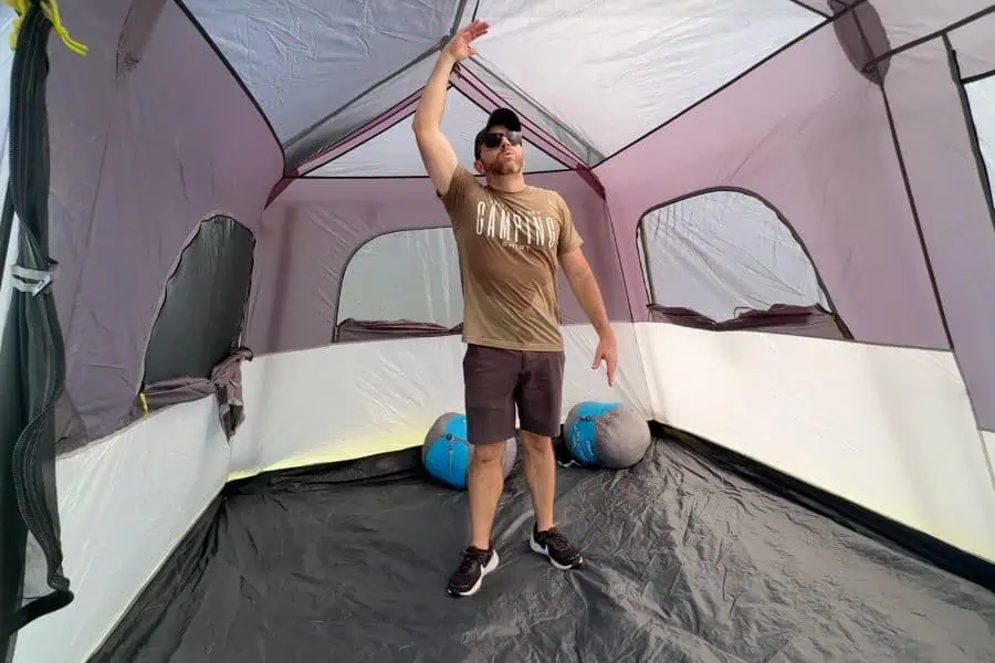 The CORE 9 Person Instant Cabin Tent has excellent 78-inch peak height