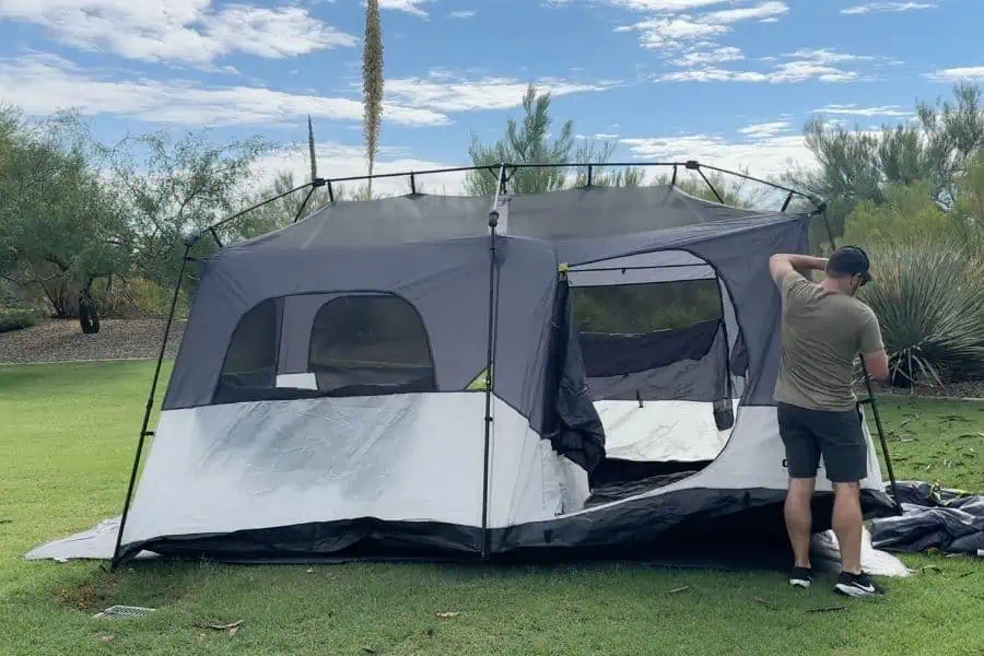 The CORE 9 Person Instant Cabin Tent is a breeze to set up