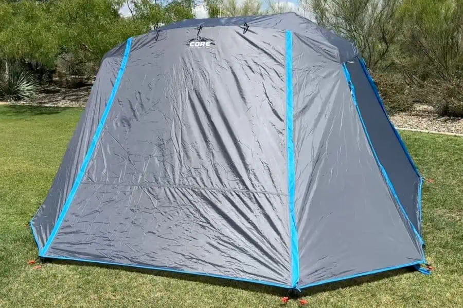The full-coverage rainfly with a 17-square-foot vestibule provides solid protection